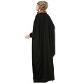 Front open Kaftan with fashionable buttons- Black